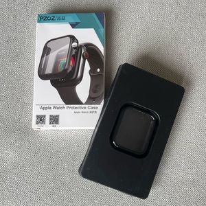 Black Apple Watch Protective Case for SE/Series 6 5 4 Screen Protector 40mm